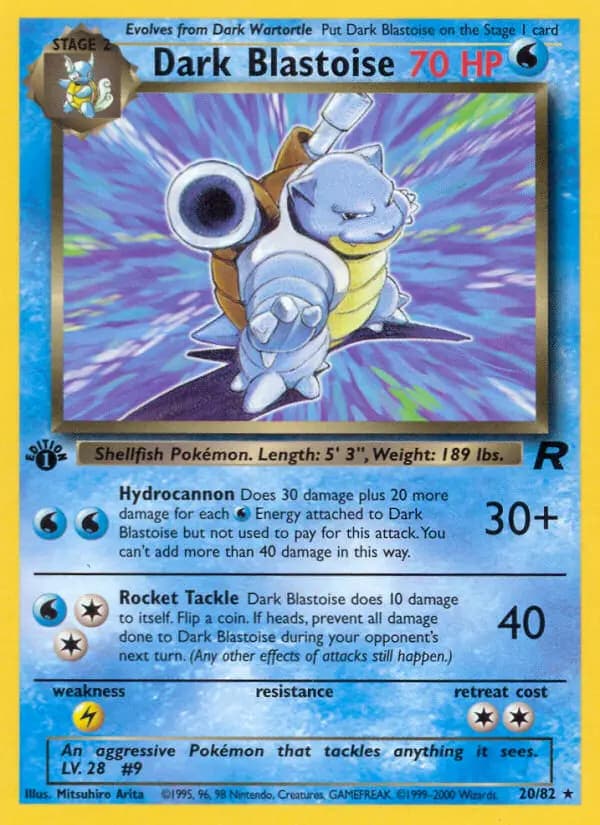 Dark Blastoise #20 — Team Rocket