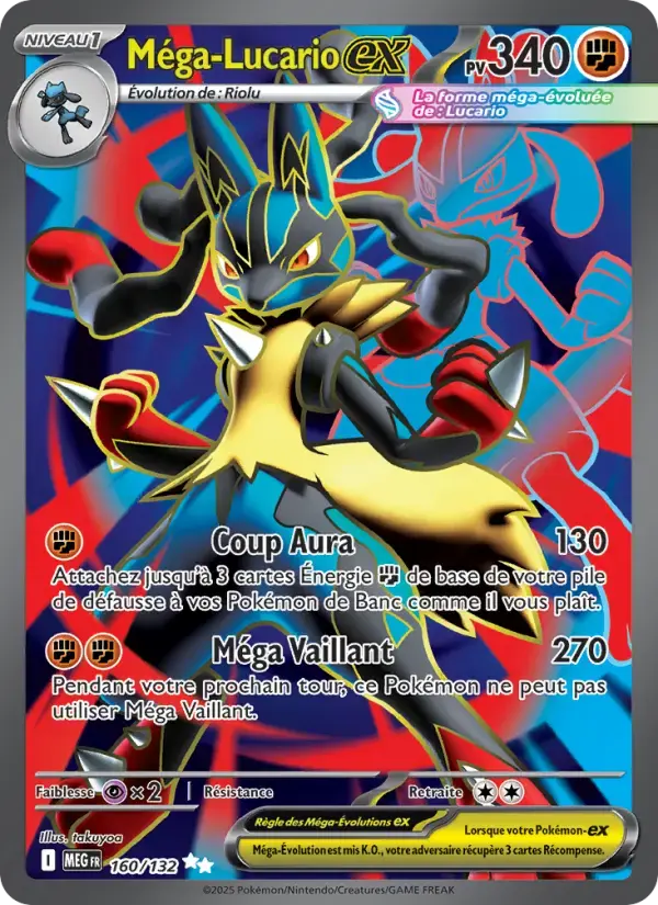 Carte Pokémon Méga-Lucario-ex #160 — Méga-Évolution