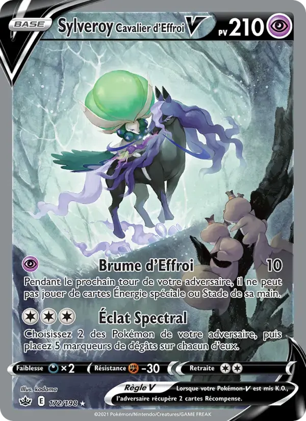 Carte Pokémon Sylveroy Cavalier d'Effroi V #172 — Règne de Glace