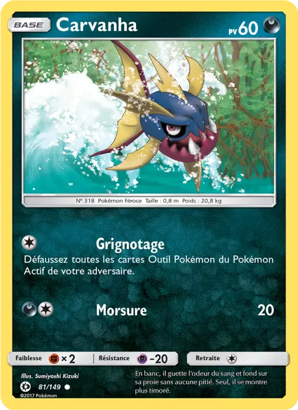 Carte Pokémon Carvanha #81 — Soleil et Lune