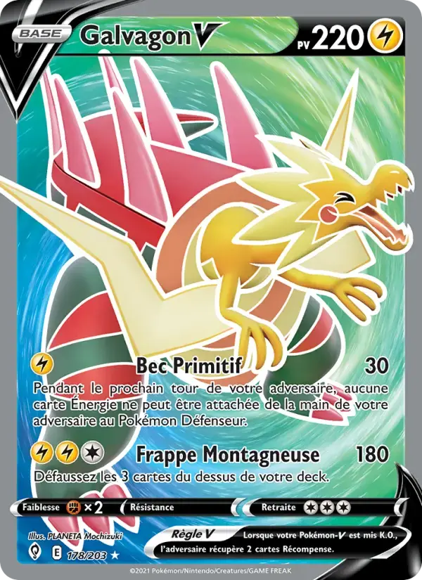 Carte Pokémon Galvagon V #178 — Évolution Céleste