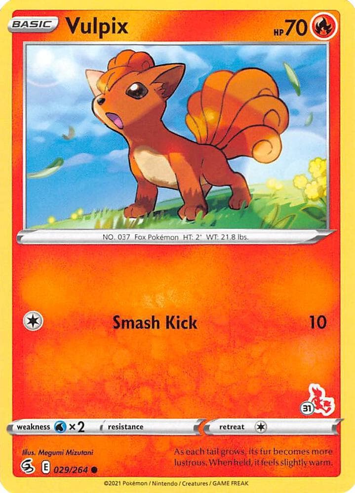 Vulpix #029 Stamp V1 — Fusion Strike