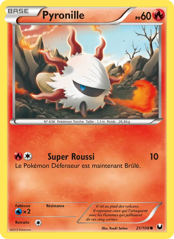 Carte Pokémon Pyronille #21 — Explorateurs Obscurs