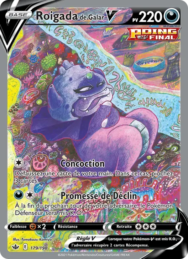 Carte Pokémon Roigada de Galar V #179 — Règne de Glace