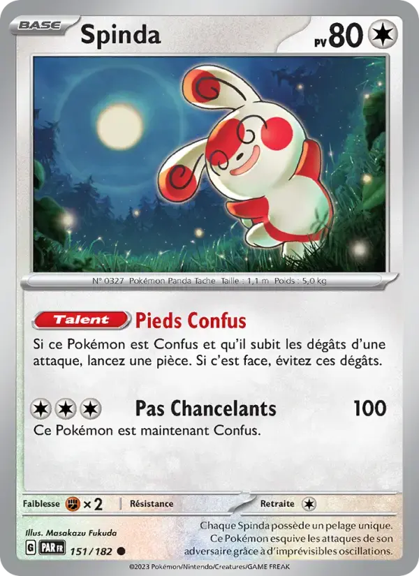 Carte Pokémon Spinda #151 — Faille Paradoxe