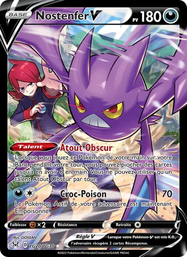 Carte Pokémon Nostenfer V #TG20 — Origine Perdue