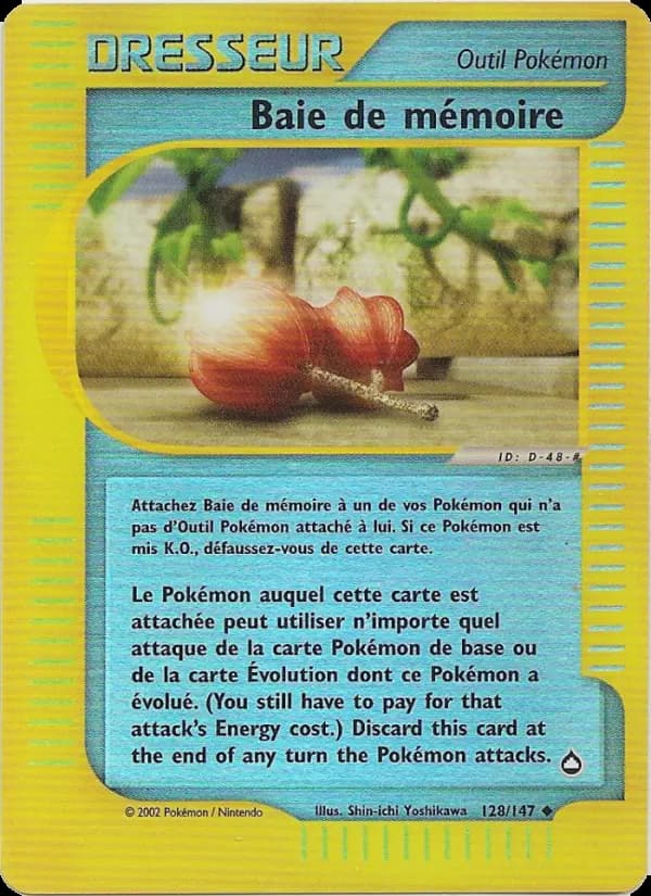 Carte Pokémon Baie de mémoire #128 — Aquapolis