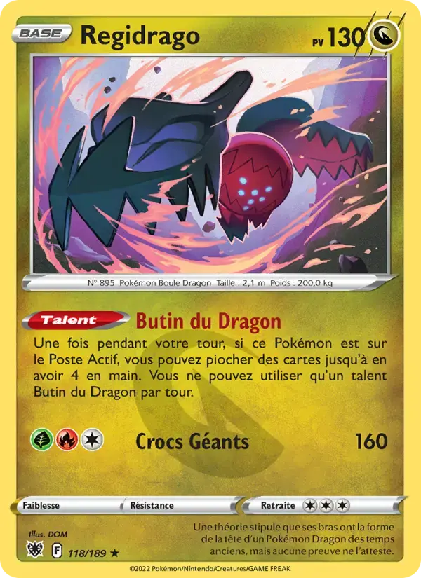 Carte Pokémon Regidrago #118 — Astres Radieux