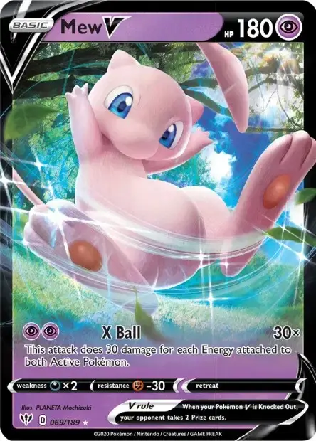 Carte Pokémon Mew-V #69/189 — Jumbo