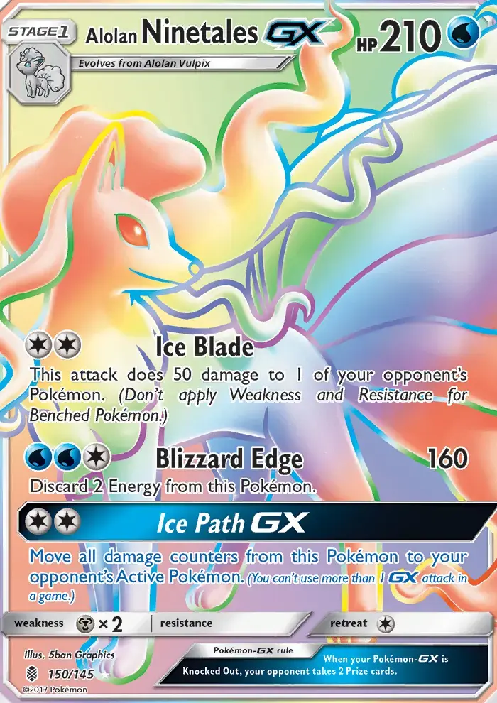 Alolan Ninetales GX #150 — Guardians Rising