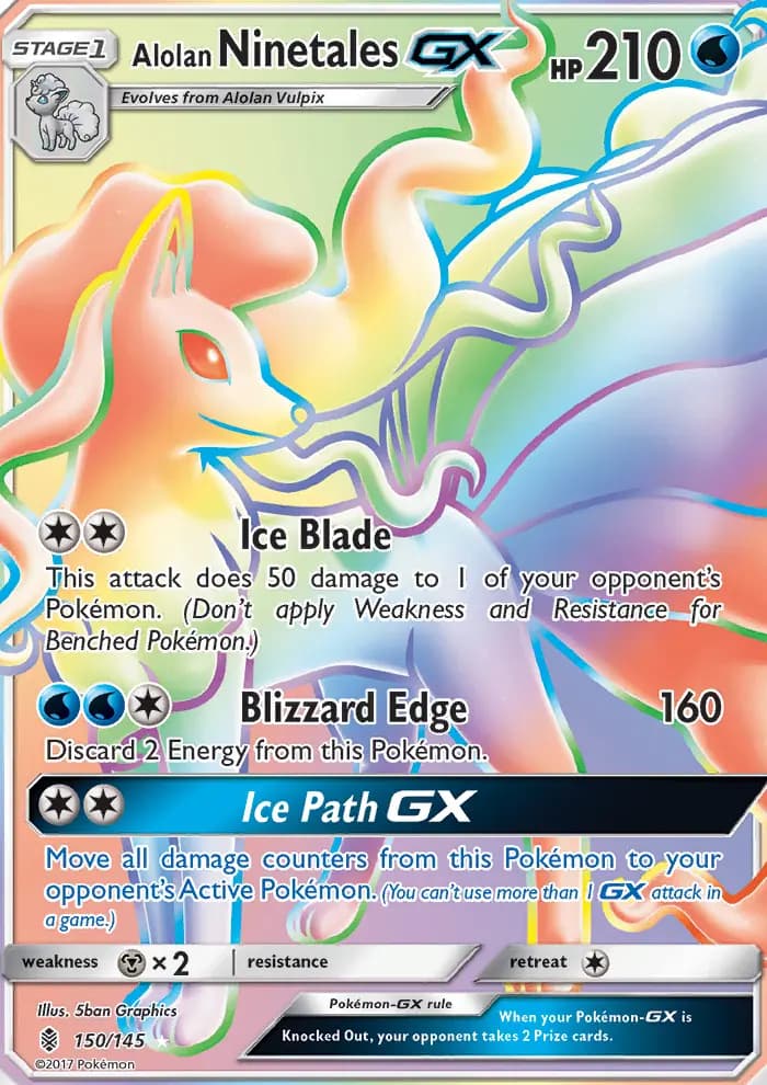Alolan Ninetales GX #150 — Guardians Rising