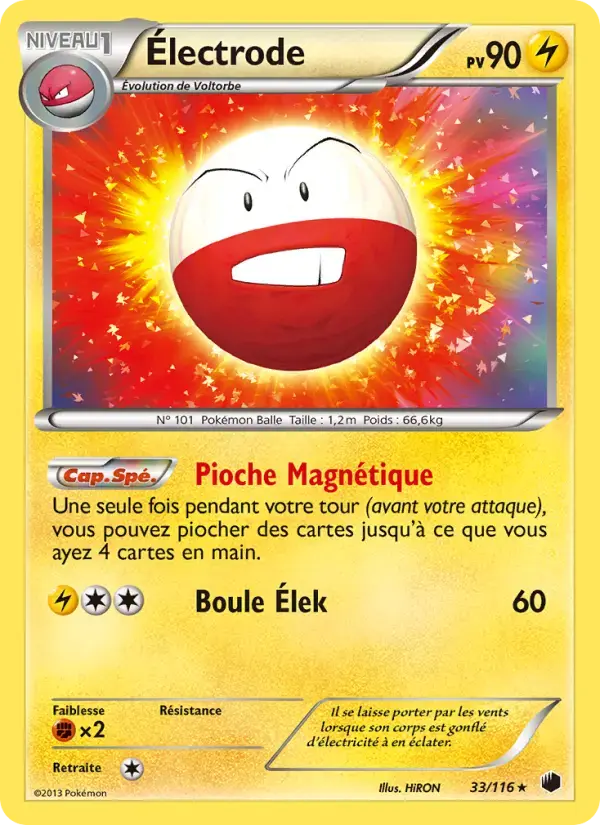 Carte Pokémon Électrode #33 — Glaciation Plasma