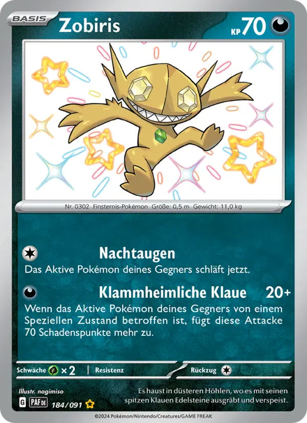 Carte Pokémon Ténéfix #184 — Destinées de Paldea