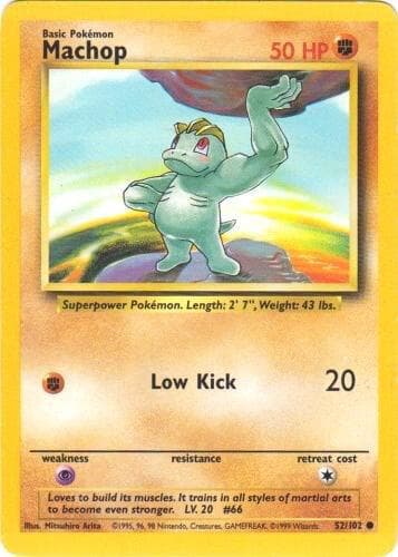 Machop #52 — Base Set