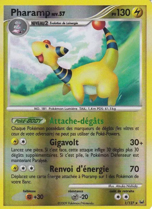 Carte Pokémon Pharamp #1 — Platine
