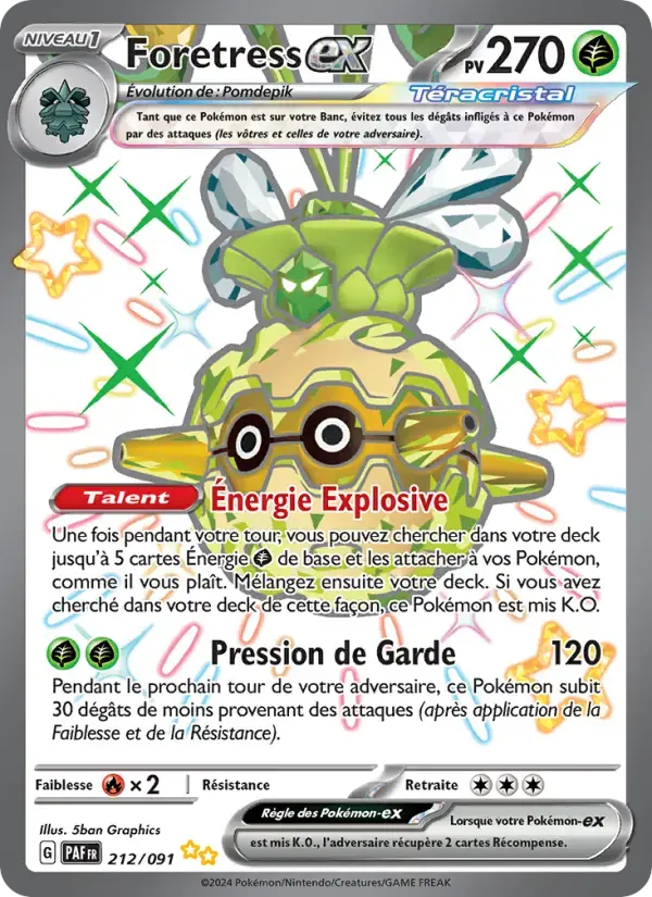 Carte Pokémon Foretress-ex #212 — Destinées de Paldea