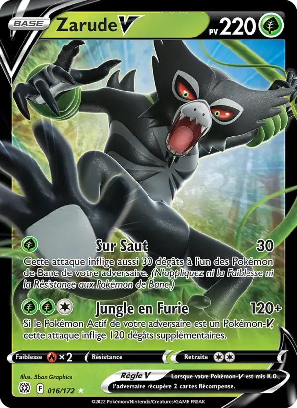 Carte Pokémon Zarude V #016 — Stars Étincelantes