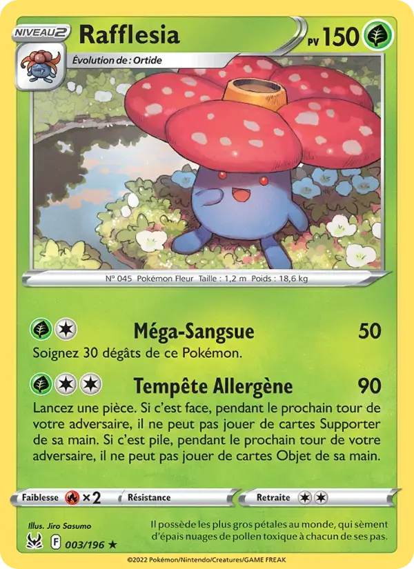 Carte Pokémon Rafflesia #003 — Origine Perdue