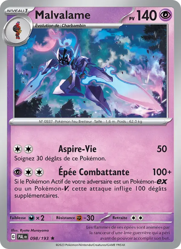 Carte Pokémon Malvalame #098 — Évolutions à Paldea