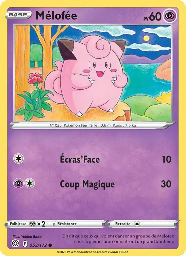 Carte Pokémon Mélofée #053 — Stars Étincelantes