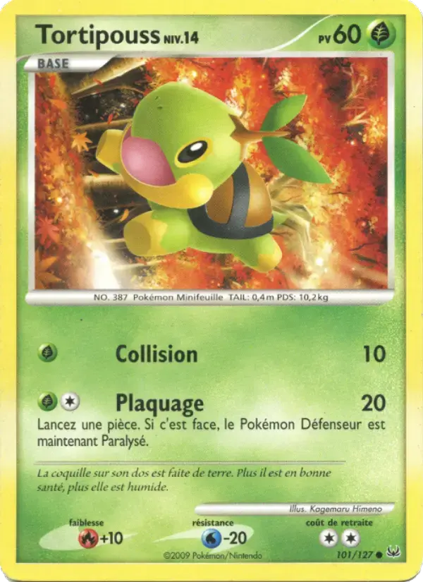 Carte Pokémon Tortipouss #101 — Platine