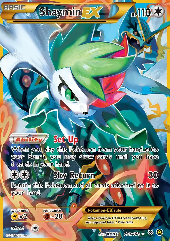 Carte Pokémon Shaymin EX #77a — Ciel Rugissant