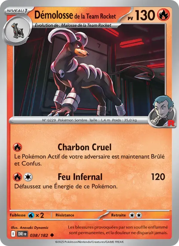 Carte Pokémon Démolosse de la Team Rocket #038 — Rivalités Destinées