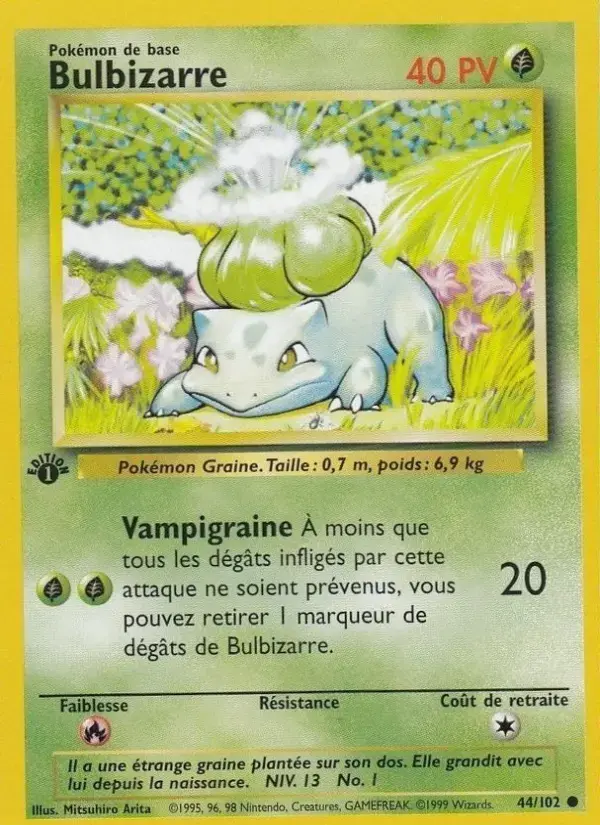 Carte Pokémon Bulbizarre #44 — Set de Base