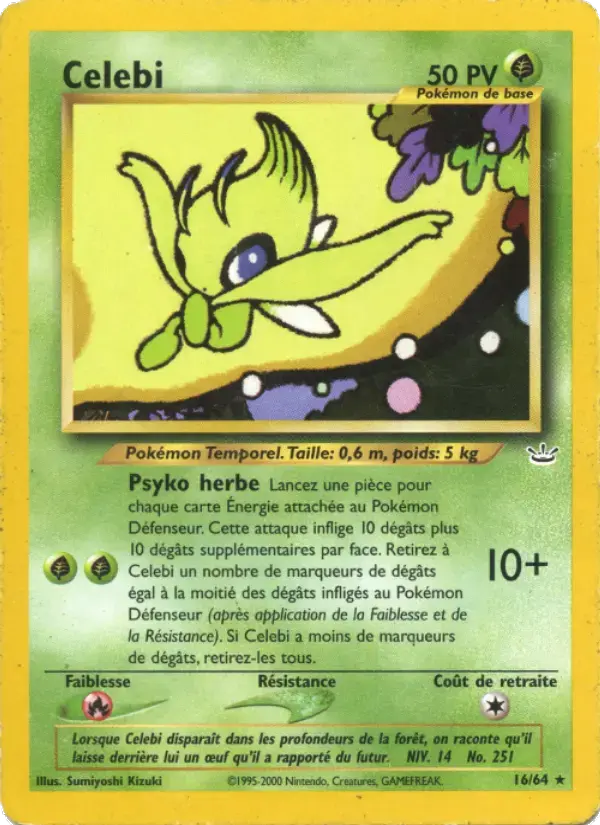 Carte Pokémon Celebi #16 — Neo Revelation