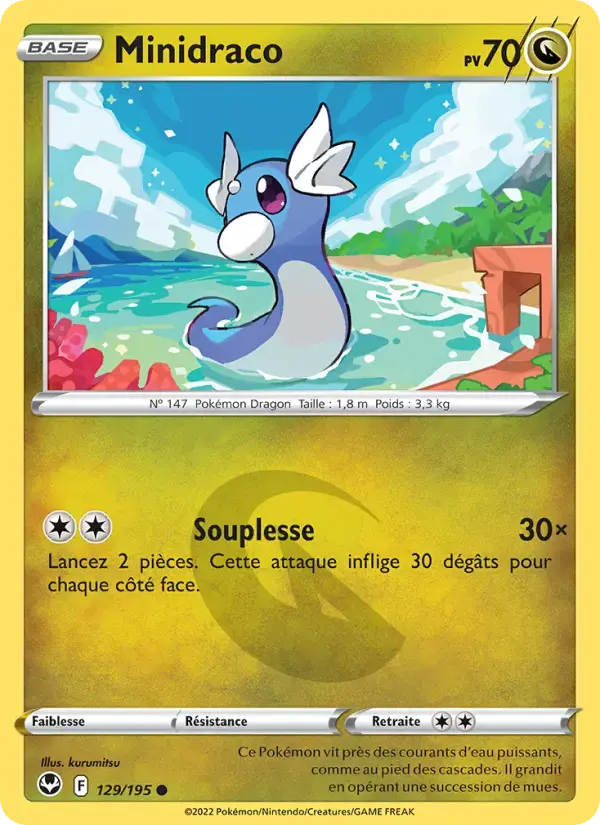 Carte Pokémon Minidraco #129 — Tempête Argentée