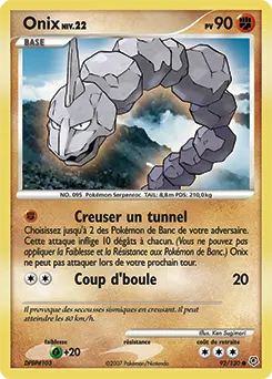 Carte Pokémon Onix #92 — Diamant et Perle