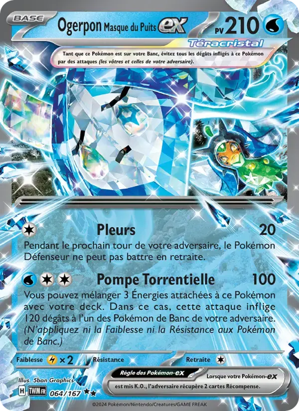 Carte Pokémon Ogerpon Masque du Puits-ex #064 — Mascarade Crépusculaire