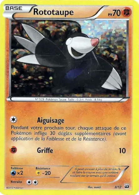 Carte Pokémon Rototaupe #8 — 2012 Promo McDonald's