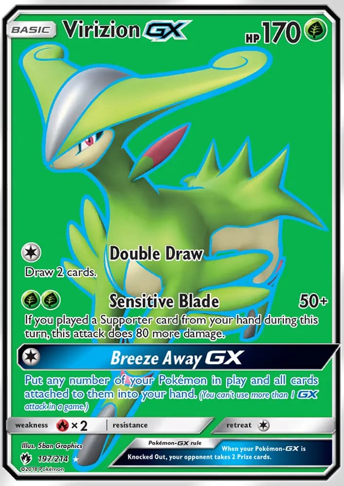 Virizion GX #197 — Lost Thunder