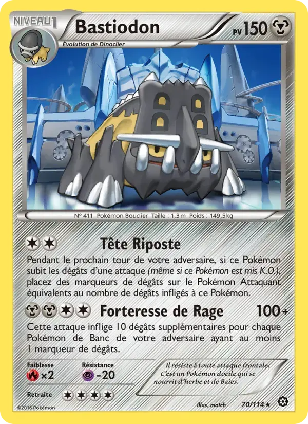 Carte Pokémon Bastiodon #70 — Offensive Vapeur