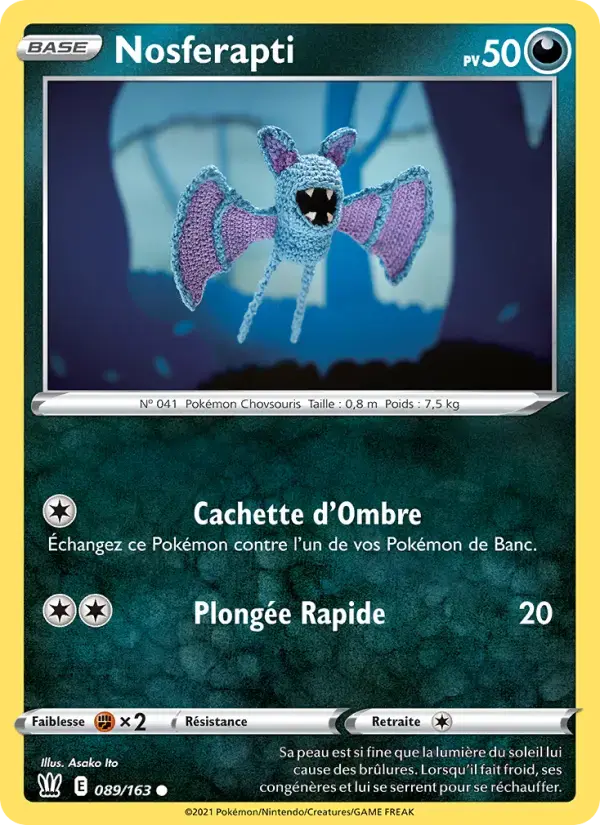 Carte Pokémon Nosferapti #89 — Styles de Combat