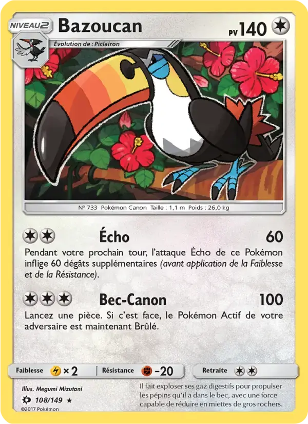 Carte Pokémon Bazoucan #108 — Soleil et Lune