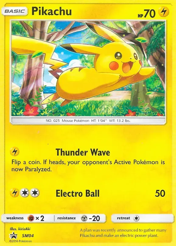 Carte Pokémon Pikachu #SM04 — Promos Soleil et Lune