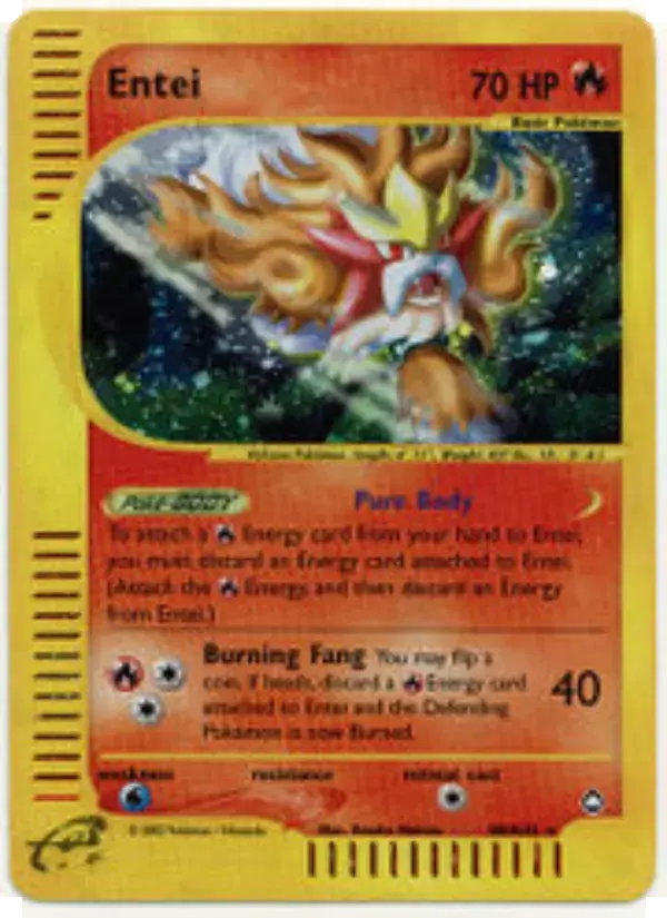 Carte Pokémon Entei #10 — Aquapolis