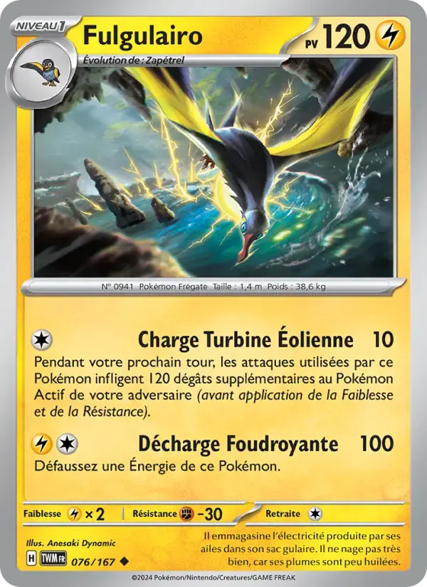 Carte Pokémon Fulgulairo #076 — Mascarade Crépusculaire
