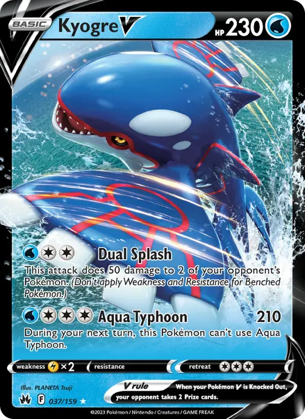 Kyogre V #037 — Crown Zenith