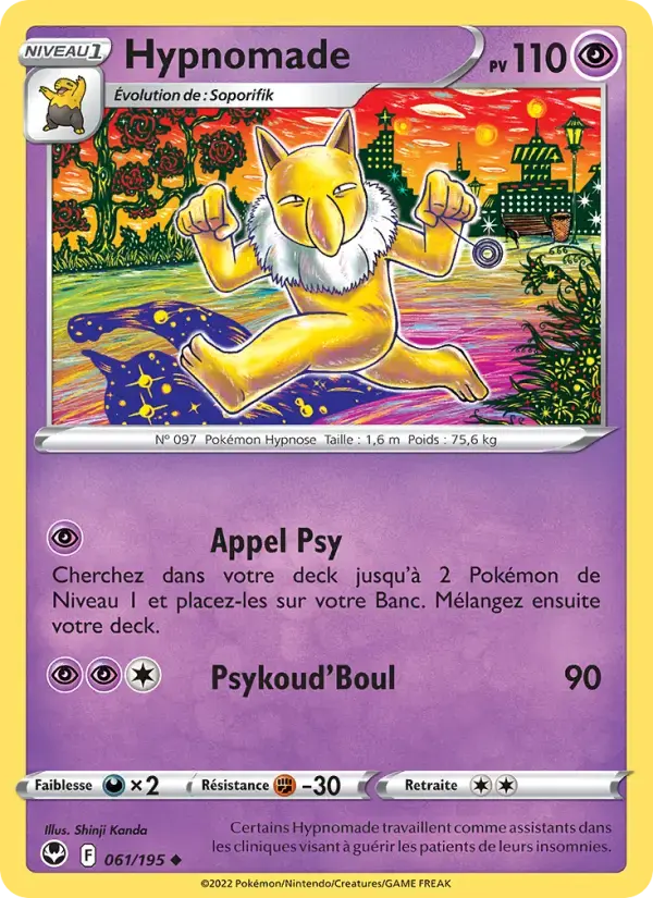 Carte Pokémon Hypnomade #061 — Tempête Argentée