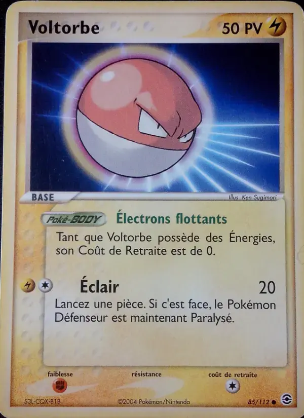 Carte Pokémon Voltorbe #85 — Rouge Feu & Vert Feuille