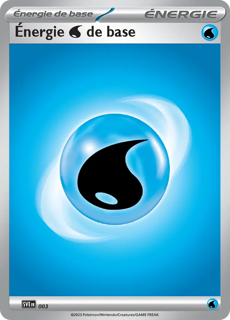 Carte Pokémon Énergie Eau #003 — Énergies Écarlate et Violet