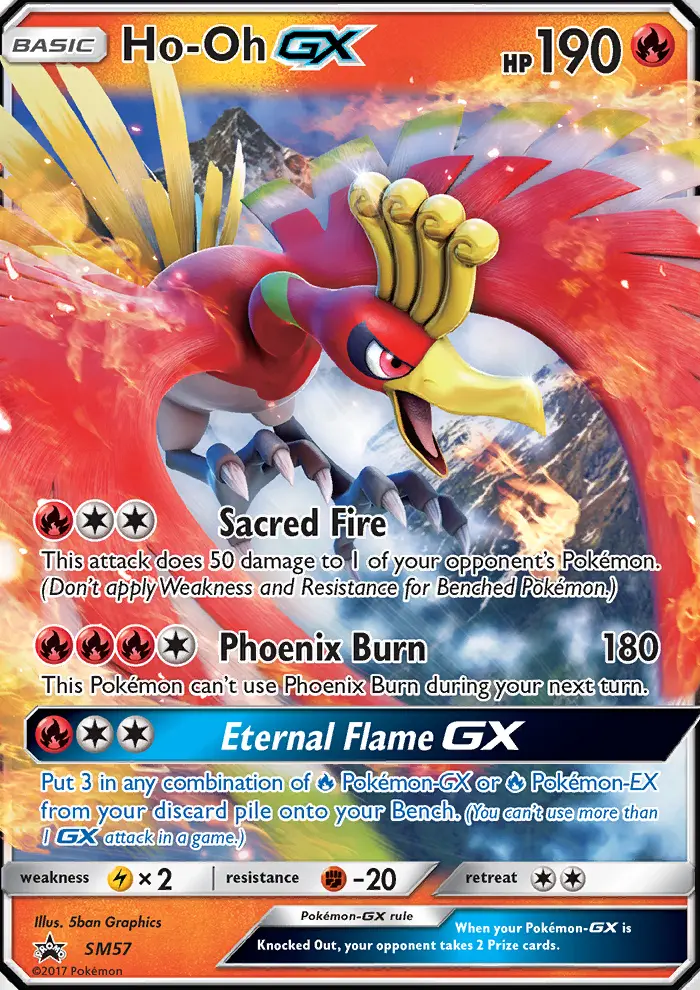 Carte Pokémon Ho-Oh GX #SM57 — Promos Soleil et Lune
