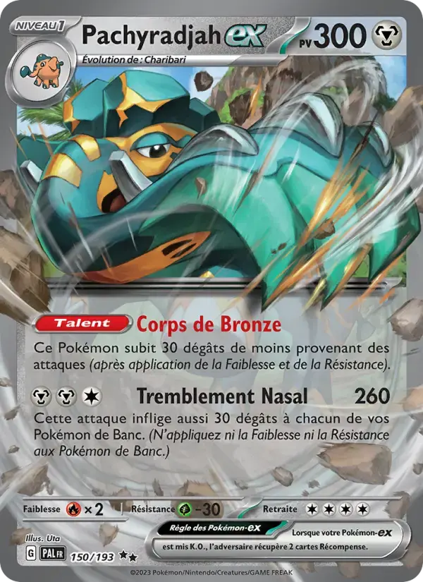Carte Pokémon Pachyradjah-ex #150 — Évolutions à Paldea