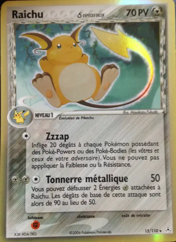 Carte Pokémon Raichu δ #15 — Fantômes Holon
