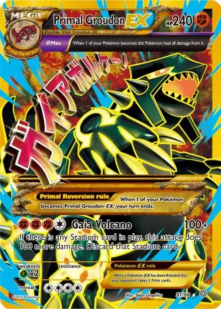 Carte Pokémon Primo-Groudon-EX #97/98 — Jumbo