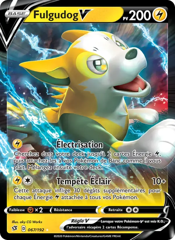 Carte Pokémon Fulgudog V #67 — Clash des Rebelles
