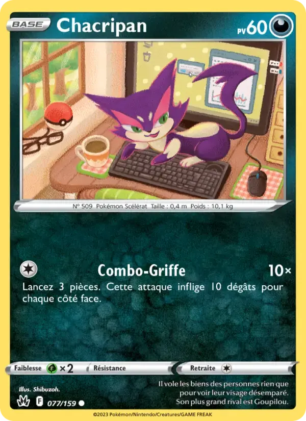 Carte Pokémon Chacripan #077 — Zénith Suprême